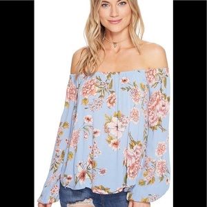 Billabong off the shoulder top with floral print